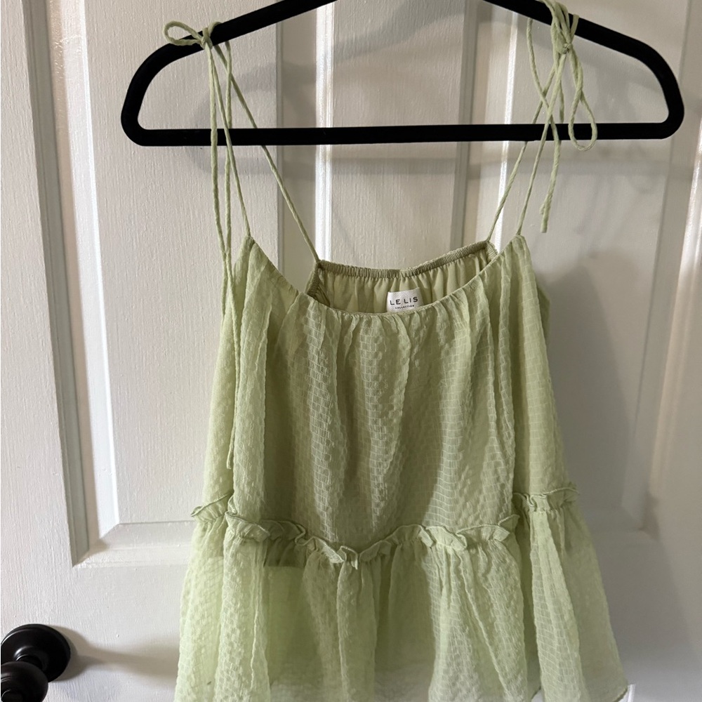 Le Lis Light Green Camisole Top